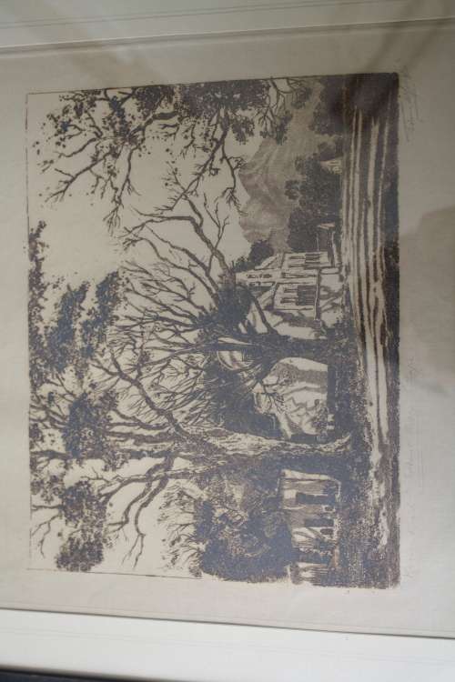 Tinus de Jongh etching - Kronendal, Hout Bay