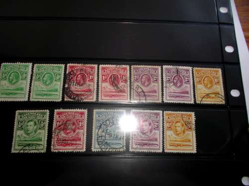 Basutoland lot. 1933 KG V definitive and 1938 KG VI def. Used