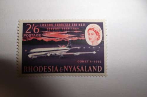 Rhod/Nyasaland Fed 1962. Beautiful MNH ***Variety*** SACC 43a 30th.anniv of London/Rhod.flight