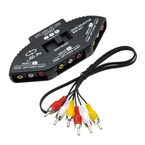 3 in 1 Audio Video Inupt Selector Switch Box