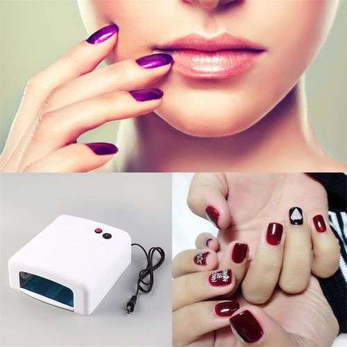 36 Watt Professional UV Nail Dryer Nail Lamp for Acrylic, Gel Curing with Time Setting
