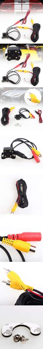 Car Rear View Reverse Backup Parking Camera 4 LED Night Vision CCD 12V