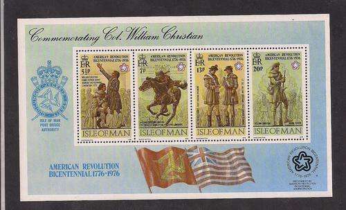 Isle of Man 1976 SG MS 79 American Revolution MS Mint