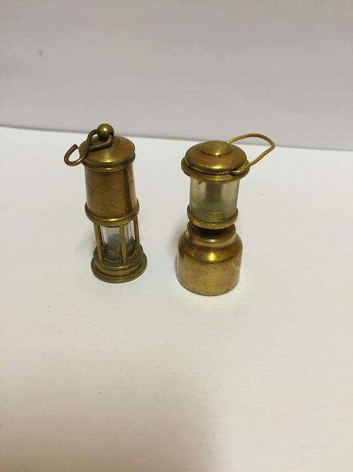 Vintage Brass Miniature Paraffin lamps