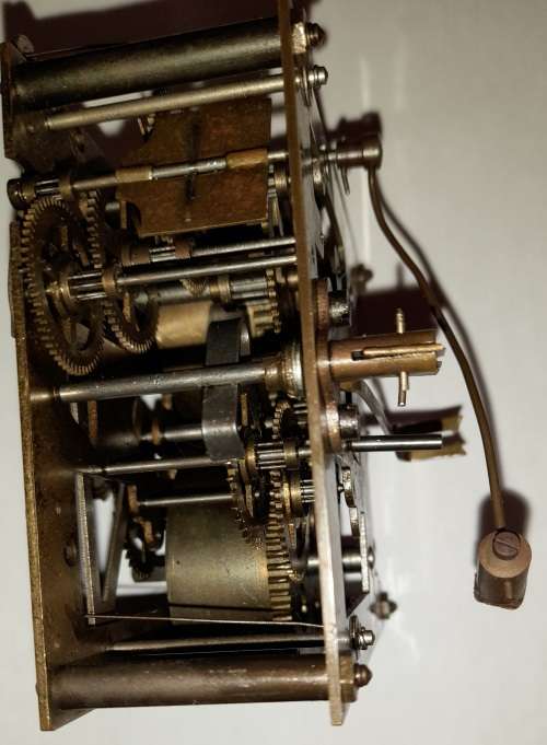 Vintage Mechanical Wall Clock Movement.  Working (06-15)