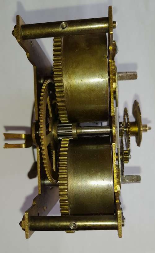 Vintage Mechanical Wall Clock Movement.  Working (06-15)