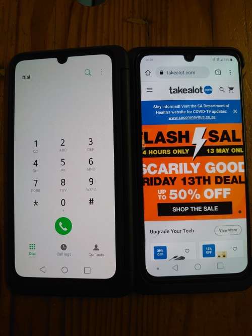 LG G8x ThinQ Dual Screen Dark Navy Cracked screen Used