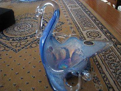 MURANO SWAN BY THE ARTIST LAVORAZIONE WITH ORIGINAL LABEL