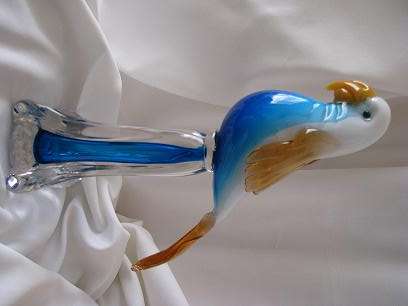 VERY OLD MURANO PARROT WITH ORIGINAL LABEL