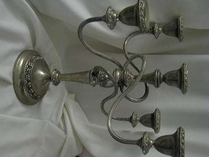 SILVER PLATED CANDELABRA  MADE IN ENGLAND FOR 5 CANDLES