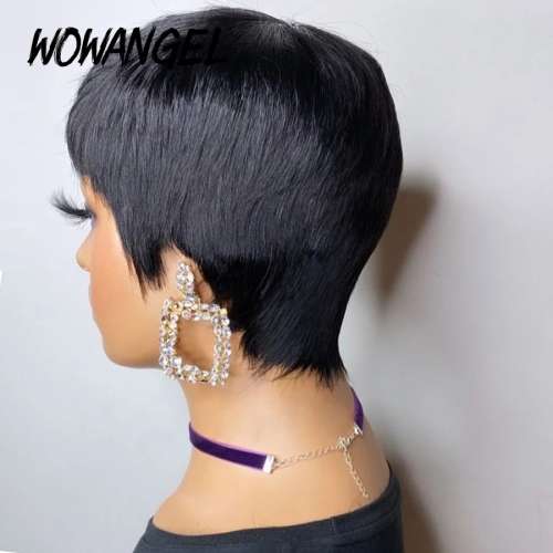 Pixie cut short wig 100% human hair wig