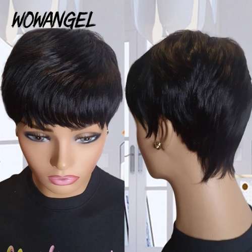 Pixie cut short wig 100% human hair wig