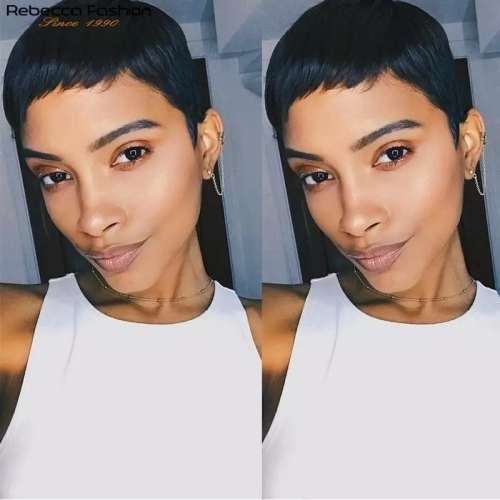 Pixie cut short wig 100% human hair wig