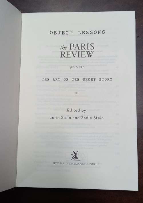 The Paris Review: presents the art of the short story