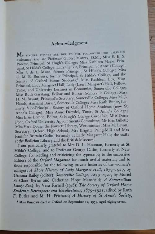 The Women at Oxford: A Fragment of History