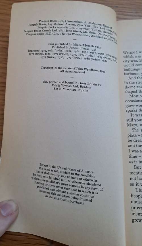 The Day of the Triffids / The Chrysalids /  John Wyndham books x2