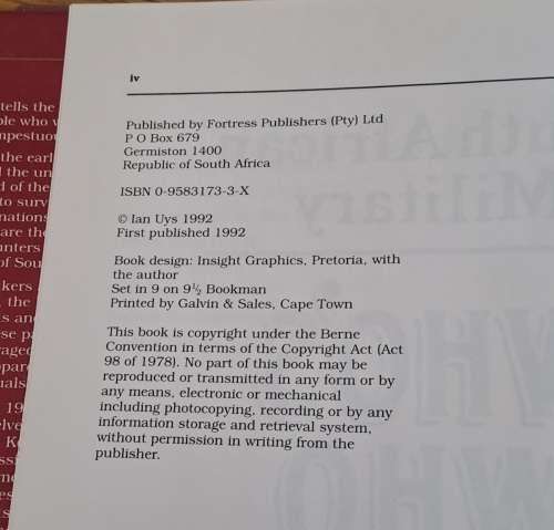 South African Military Whos Who 1945-1992