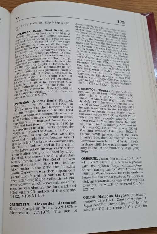 South African Military Whos Who 1945-1992