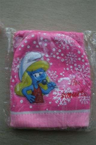 Smurf scarf and beanie set