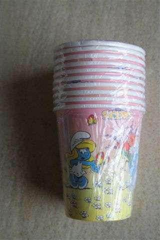 Smurf paper cups  10 per packet
