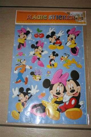 Mickey and Minnie mouse large sticker sheet