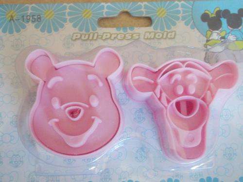 Press out Fondant/ cookie cutter, Winnie pooh and tiger, 5.5cm