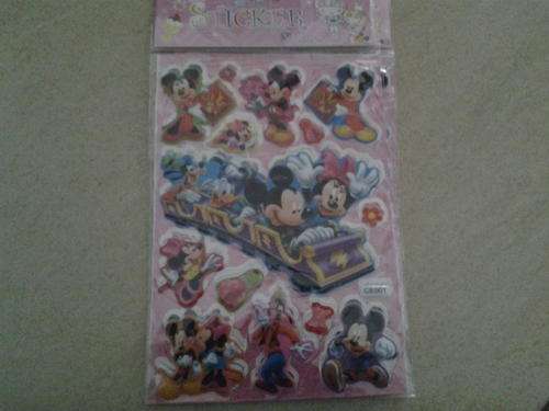 Mickey and minnie mouse puffy sticker sheet