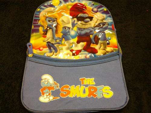 Smurf back pack, 35x 25cm