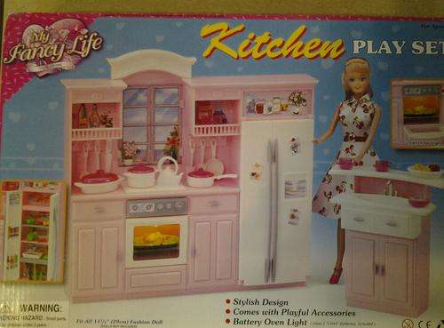 Doll house furniture, kitchen, suitable for barbie dolls