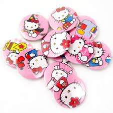 Hello kitty badge, perfect for kiddies party , 10 per packet)