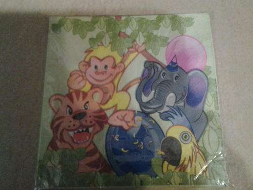 jungle animal party serviettes