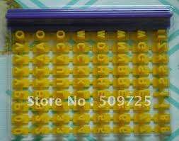 cookie/ Fondant alphabet imprint set