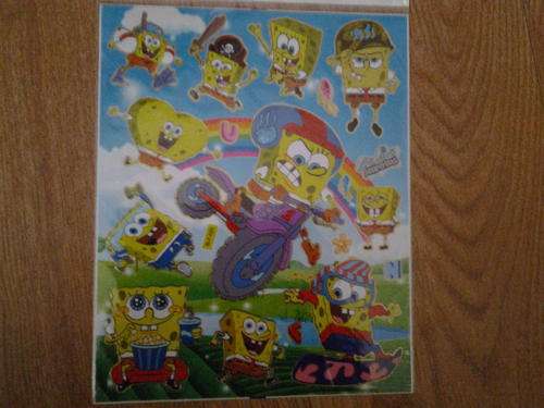 Spongebob sticker sheet