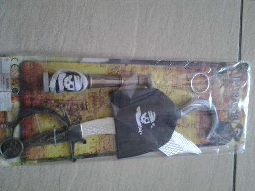 Pirate set, hook, earring, sword, binoculour