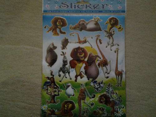 Madagascar sticker sheet