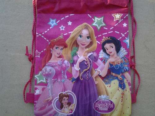 Rapunzel, snow white, Ariel  string bag,