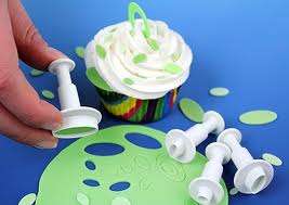 Small tiny oval Fondant plunger Cutter, 4 piece