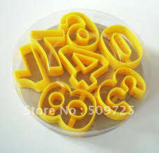 Numeric fondant/cookie cutters (5cm) numbers