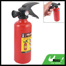 Plastic fire extinguisher squirt water gun, 17cm perfect for fireman party gifts