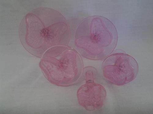 Veined Butterfly Fondant plunger Cutter, 5 piece