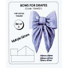 Fondant bows for drapes cutter, 3 piece