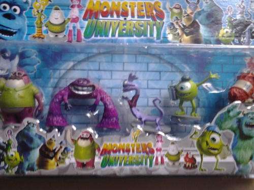 Monster university plastic figurines, perfect as cake toppers, mike , art, etc