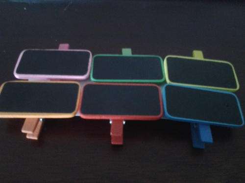 Mini  peg chalkboard set of 6    5x2.5cm