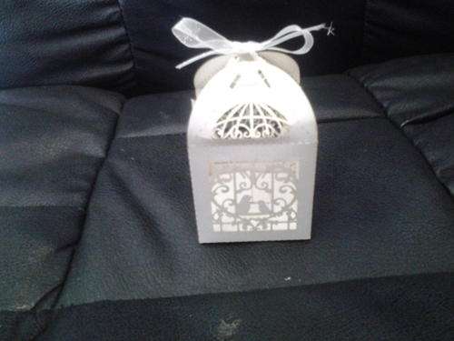 Bird cage wedding thank you box, 6x6x10cm, 12 per pack