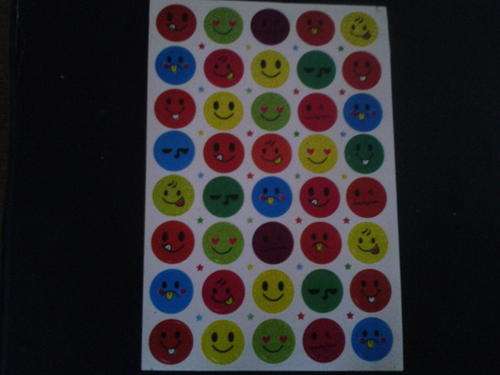 Smiley face sticker sheet, 10 sheets per pack, great for teachers