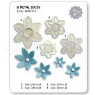 Six petal daisy blossom fondant cutter , 4 piece