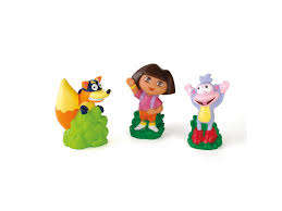 Plastic dora figurine set , perfect to use as cake toppers, 9cm