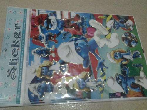 Smurf sticker sheet