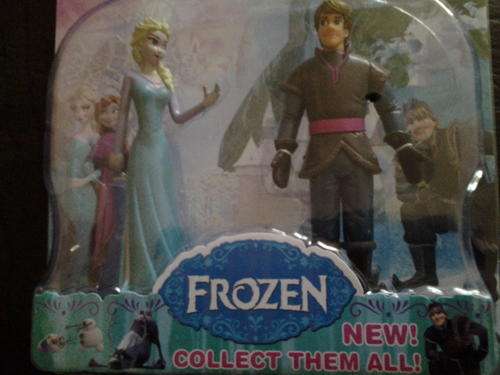 Frozen figurine set Elsa and Kristof doll can work as caketopper, 14cm