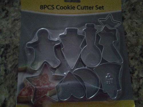 8 piece christmas cookie cutter metal